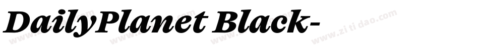 DailyPlanet Black字体转换